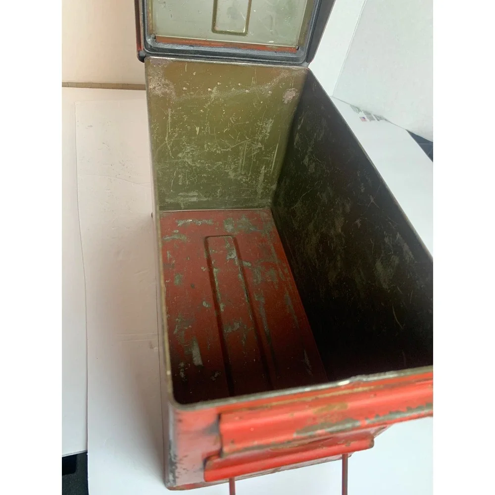 Vintage Red‎ Military Ammo Can Metal Ammunition Box 840 Cartridges M193 Stencil